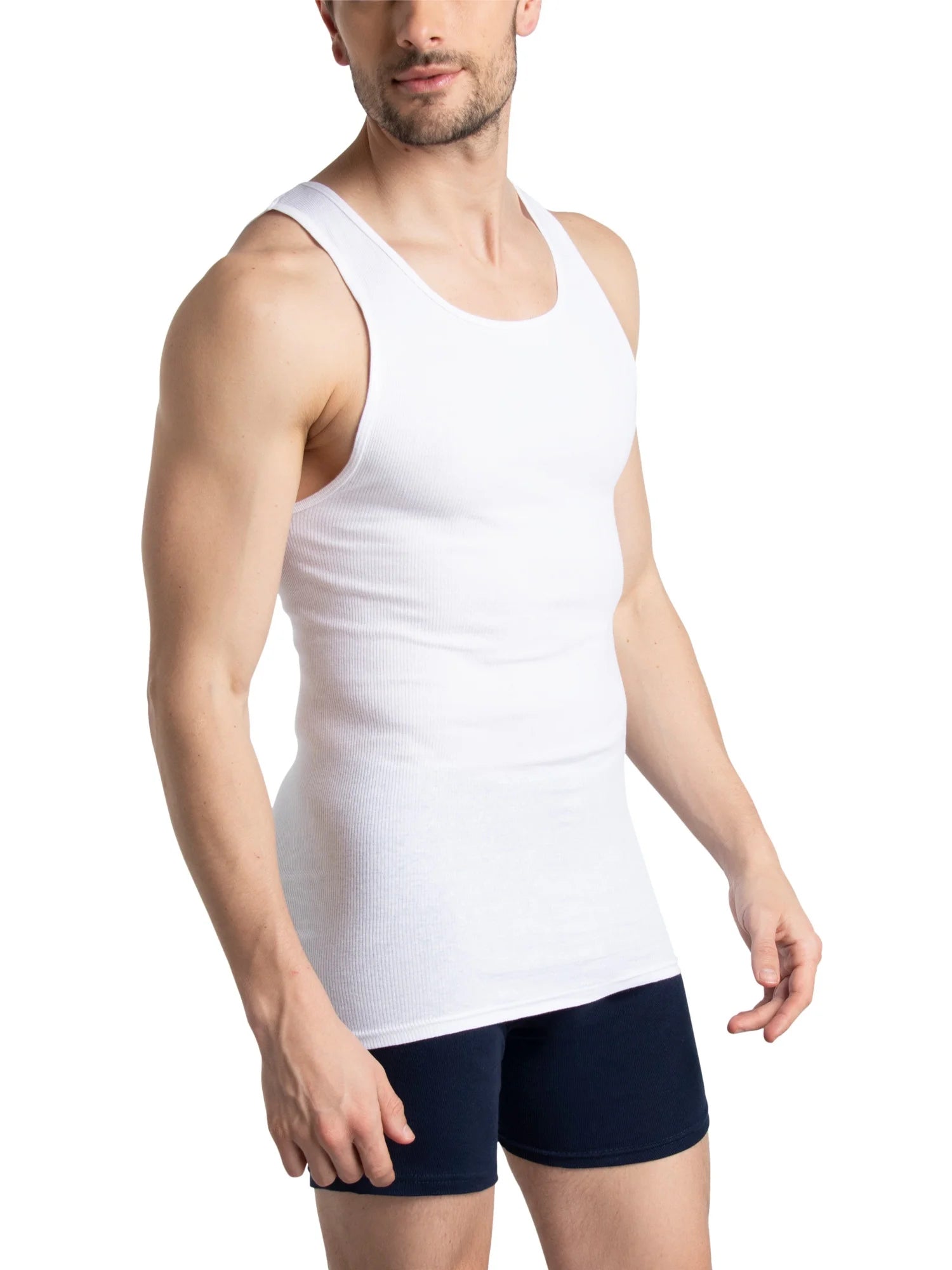 Men'S Active Cotton Blend A-Shirt Tank Undershirts, 8-Pack